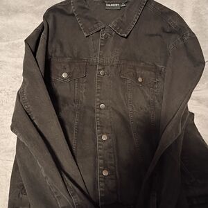 Chemistry Black Lightweight Shirt Jacket Classic Style